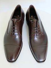 Carmina Shoemaker 'Swan Neck' Oxford in Dark Brown Calf