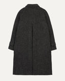 Drake's Grey Flecked Wool Raglan Coat