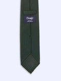 Drake's Green Hand Rolled Large Knot Grenadine Tie