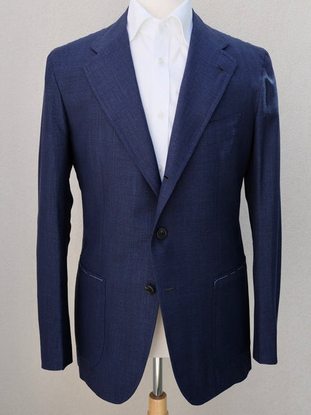 Orazio Luciano Jacket in Navy Wool/Silk/Linen (Loro Piana)