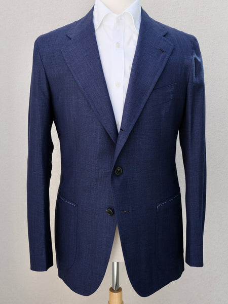 Orazio Luciano Jacket in Navy Wool/Silk/Linen (Loro Piana)