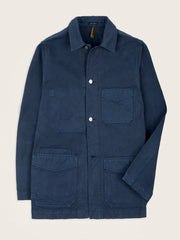 Drake's Navy Cotton Duck Canvas Five-Pocket Chore Jacket