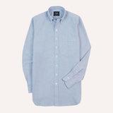 Drake's Mid-Blue Cotton Oxford Cloth Button-Down Shirt