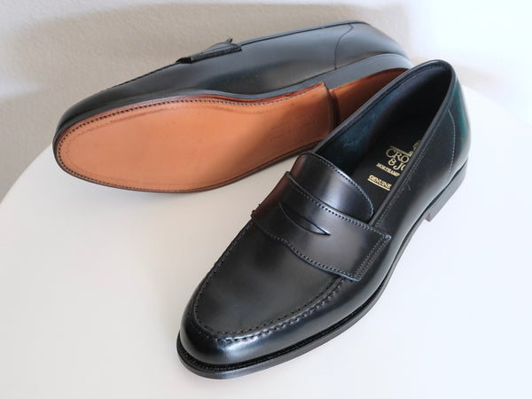 Crockett & Jones Harvard 2 Unlined Loafer in Black Shell Cordovan