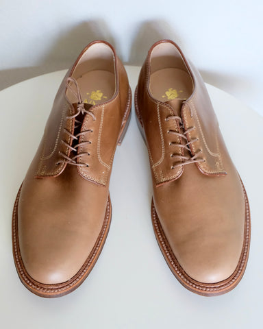 Alden Unlined Plain Toe Blucher in Natural Chromexcel