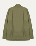 Drake's Green Cotton Twill Military Overshirt
