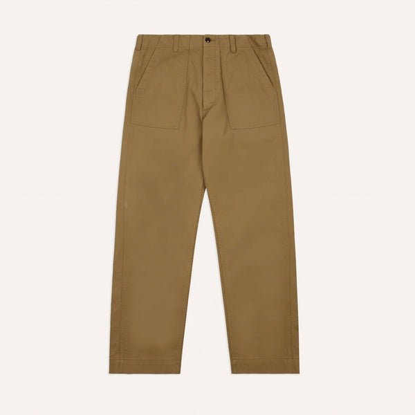 Drake's Tan Cotton Twill Fatigue Trouser