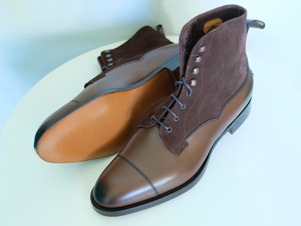 Edward Green Galway in Dark Oak Calf & Mink Suede (202 Last)