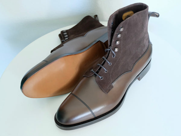 Edward Green Galway in Dark Oak Calf & Mink Suede (202 Last)