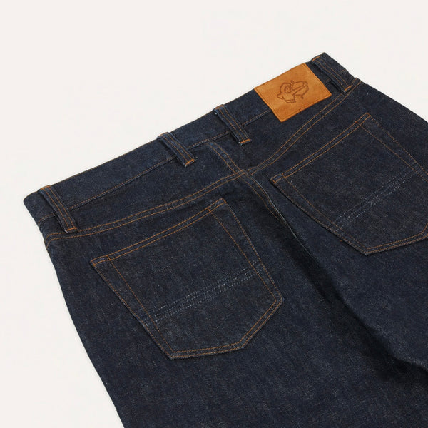 Drake's Indigo Rinse 14.2oz Japanese Selvedge Denim Five-Pocket Jeans
