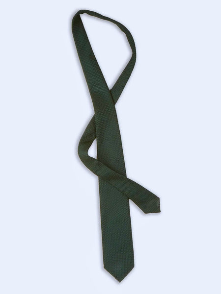 Drake's Green Hand Rolled Large Knot Grenadine Tie