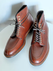 Alden NST Tanker Boots in Brown Scotch Grain
