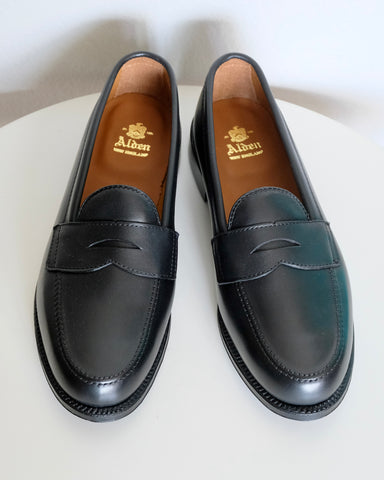Alden Penny Loafer in Black Calf
