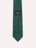 Drake's Green Tussah Hand Rolled Silk Tie