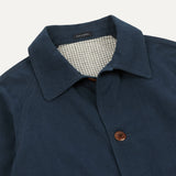 Drake's Navy Cotton-Linen Raglan Work Coat