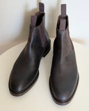 Carmina Shoemaker Chelsea Boots in Dark Brown Waxy Commander Rough Out Suede