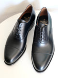 Carmina Shoemaker Captoe Oxford in Black Calf (Forest Last)