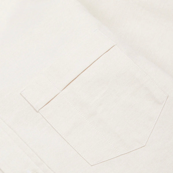 Drake's Cream Cotton Oxford Cloth Button-Down Shirt