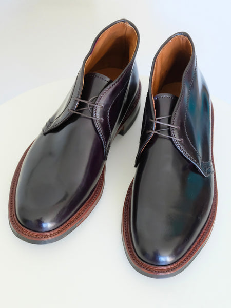 Alden Two Eyelet Chukka Boots in Color 8 Shell Cordovan