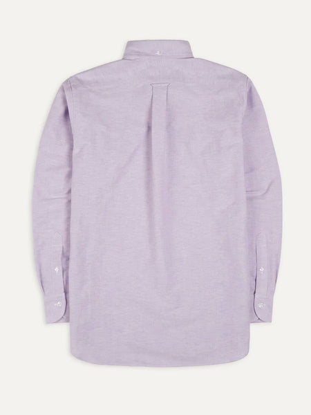 Drake's Lilac Cotton Oxford Cloth Button-Down Shirt