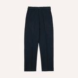 Drake's Navy Heavy Cotton Flat Front Chino