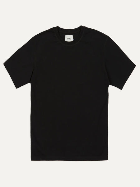 Drake's Black Cotton Crew Neck Hiking T-Shirt