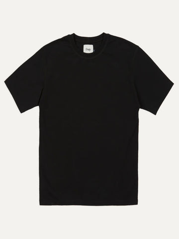 Drake's Black Cotton Crew Neck Hiking T-Shirt