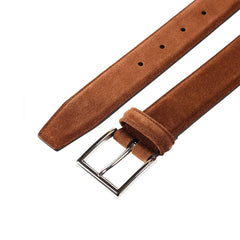 Crockett & Jones Polo Brown Suede Belt – Gentlemens Footwear