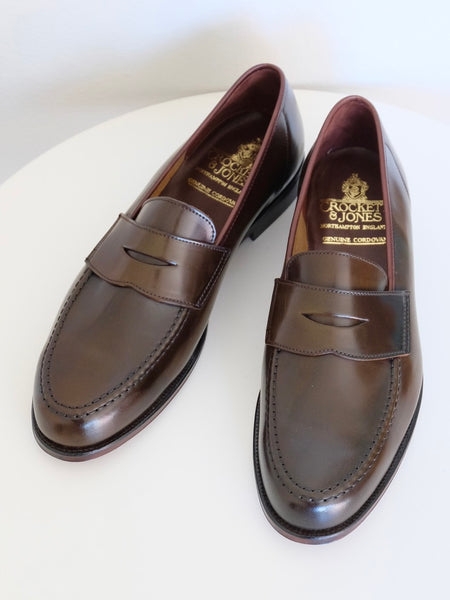 Crockett & Jones Harvard 2 Unlined Loafer in Dark Brown Shell Cordovan