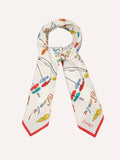 Drake's Dance Steps Print Silk Bandana