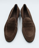 Carmina Shoemaker Penny Loafer in Brown Suede