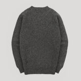 Drake's Charcoal Brushed Shetland Crew Neck Jumper