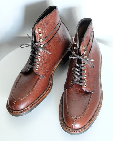 Alden NST Tanker Boots in Brown Scotch Grain