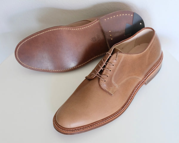 Alden Unlined Plain Toe Blucher in Natural Chromexcel
