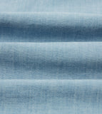 Drake's Blue Cotton Chambray Two-Pocket Work Shirt