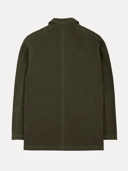 Drake's Olive Cotton Duck Canvas Five-Pocket Chore Jacket