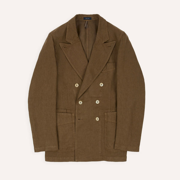 Drake's Brown Linen Gabardine Games Blazer Mk. III
