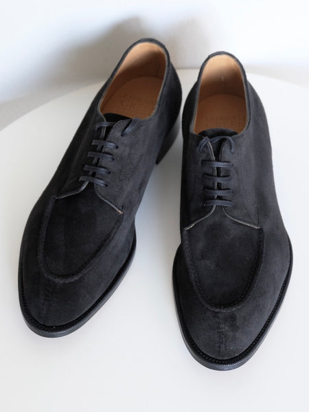 Edward Green Unlined Dover in Black Suede