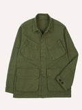 Drake's Olive Herringbone Cotton Jungle Jacket