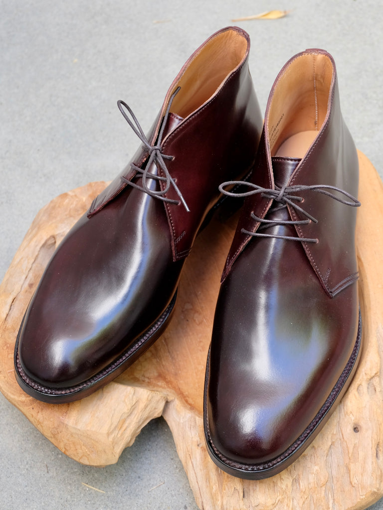 Crockett & Jones Chiltern Chukka Boots in Burgundy Cordovan â Gentlemens Footwear