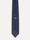 Drake's Navy Fine Woven Grenadine Silk Hand Rolled Tie