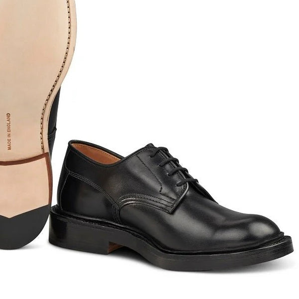 Tricker's Woodstock Plain Derby Shoe - Black