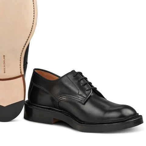 Tricker's Woodstock Plain Derby Shoe - Black