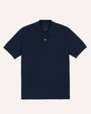 Drake's Dark Navy Piqué Cotton Polo Shirt