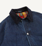 Drake's Indigo Wash Denim Field Jacket