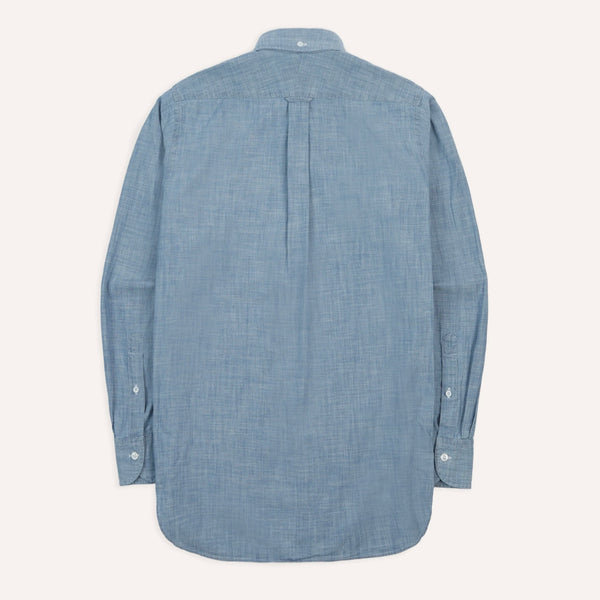 Drake's Light Blue Cotton Chambray Button-Down Shirt