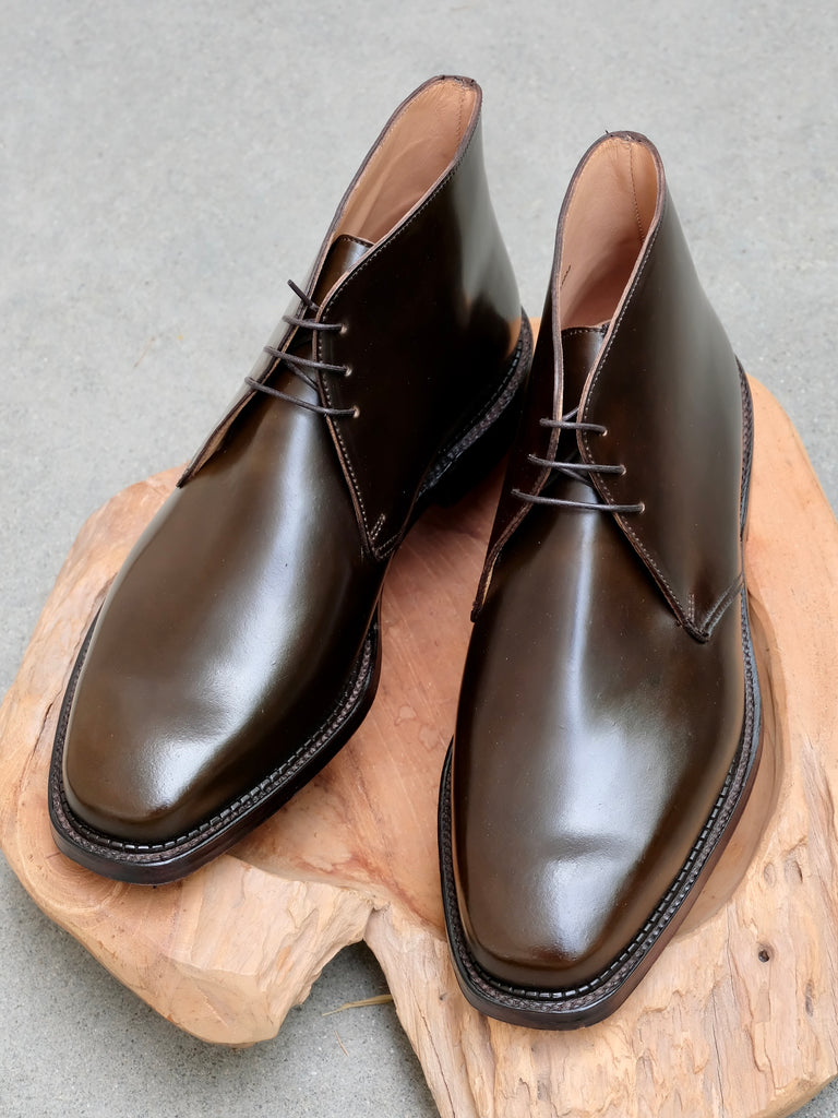 Crockett & Jones Molton Chukka Boots in Dark Brown Cordovan