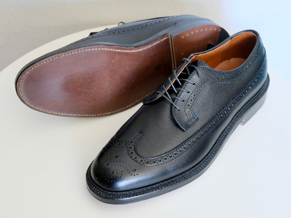 Alden Longwing Blucher (LWB) in Black Alpine Grain