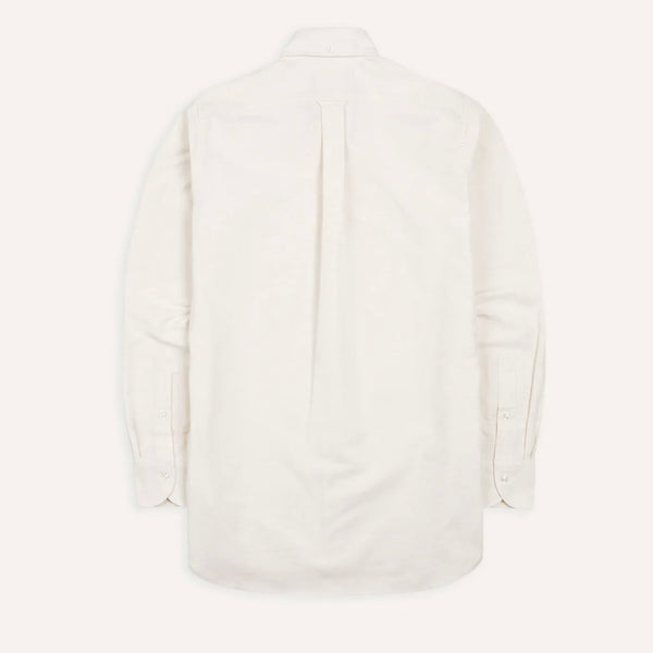 Drake's Cream Cotton Oxford Cloth Button-Down Shirt