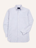 Drake's Blue Ticking Stripe Cotton Oxford Cloth Button-Down Shirt